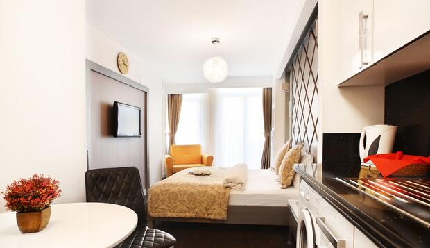 Nisantasi My Residence Hotel, İstanbul, Luxury Stüdyo (Flat), Odada Küçük Mutfak