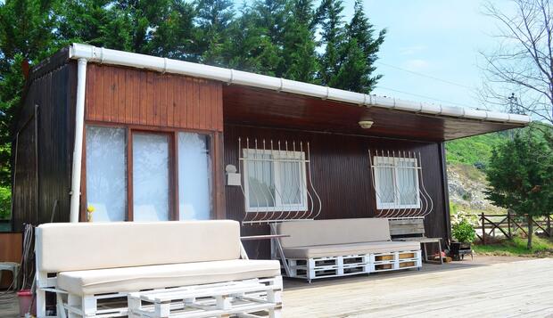Görsel 1 : Vira Creek House, Şile, Standard Bungalov, 1 Yatak Odası, Küçük Mutfak, Nehir Manzaralı, Banyo